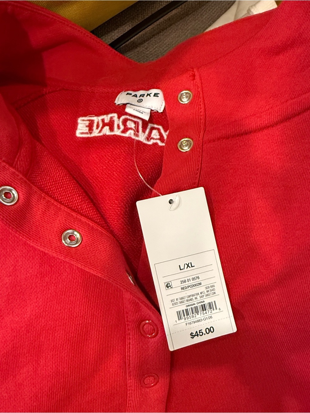 Snap Mockneck Popover Sweatshirt - Parke x Target L/XL